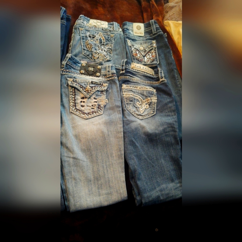 Rock revival, miss me, buckle black, American eagles